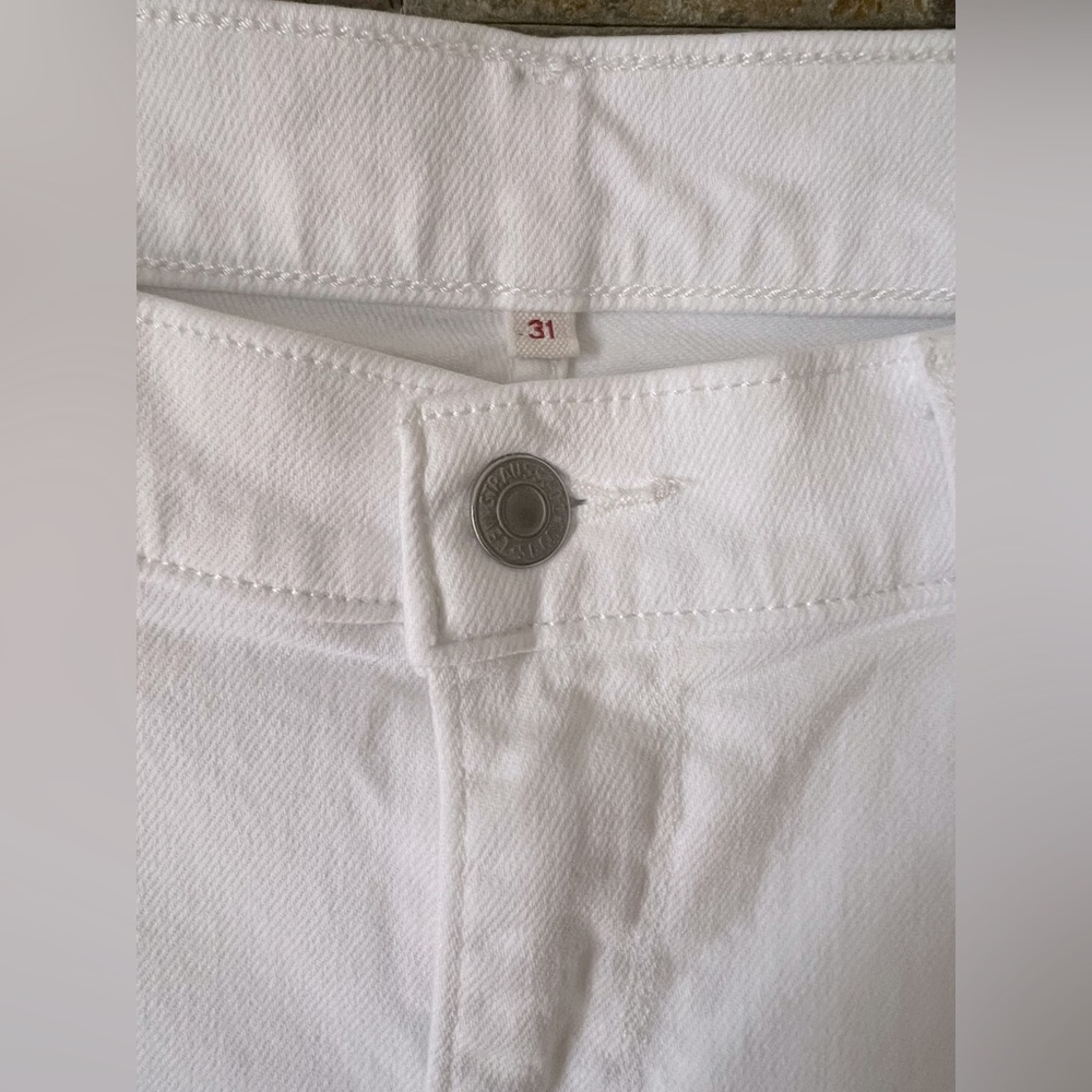 NWOT - Levi’s Womens Lace-Up Cropped Jeans - White - Size 31 - Picture 5 of 14